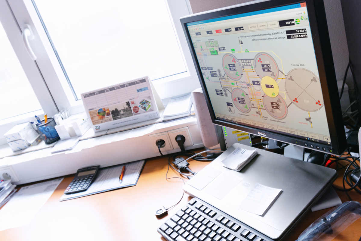 Reconstruction of the control system of the biogas plant in Dobruška and extension with new technologies